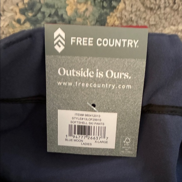 Free Country Women's Moon Blue Snow Pants- XL - Picture 4 of 7